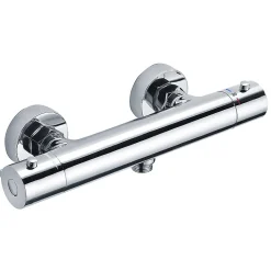Robinet de douche thermostatique ORTE (robinet seul) avec finition chromée polie en laiton Kibath
