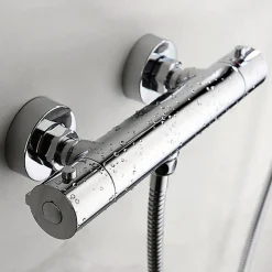 Robinet de douche thermostatique ORTE (robinet seul) avec finition chromée polie en laiton Kibath