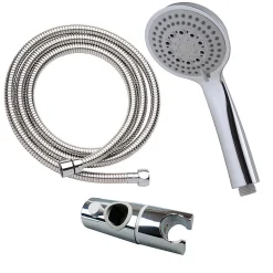 Robinet de douche thermostatique ORTE avec barre de douche, finition chrome poli, en laiton Kibath