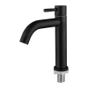 Robinet de lavabo en acier inoxydable noir mat, robinet d'eau froide simple (froid uniquement)