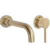 Robinet de lavabo encastré REA Lungo long gold brush + box