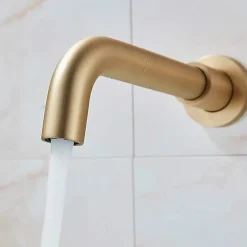 Robinet de lavabo encastré REA Lungo long gold brush + box
