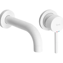 Robinet de lavabo encastré REA Lungo white mat + box