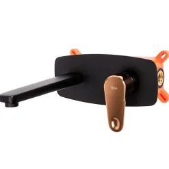 Robinet de lavabo encastré REA Mild black rose-gold + box