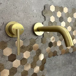 Robinet De Lavabo Encastré Rea Argon Js-622704-1Bg Brush Gold