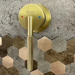 Robinet De Lavabo Encastré Rea Argon Js-622704-1Bg Brush Gold