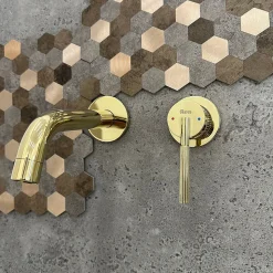 Robinet De Lavabo Encastré Rea Argon Js-622704G Gold