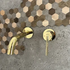 Robinet De Lavabo Encastré Rea Argon Js-622704G Gold