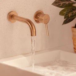 Robinet de lavabo encastré REA Lungo brushed copper + box