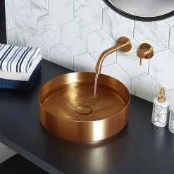 Robinet de lavabo encastré REA Lungo brushed copper + box