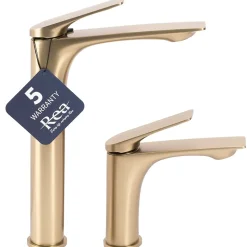 Robinet de lavabo REA Avalon brushed gold high