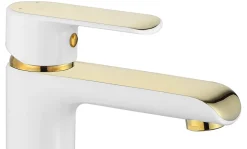 Robinet de lavabo REA Bloom white gold high
