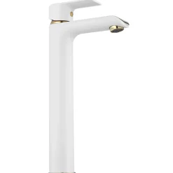 Robinet de lavabo REA Bloom white gold high