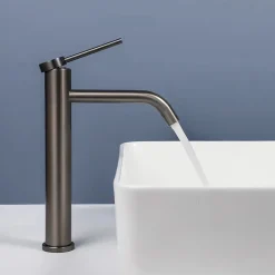 Robinet de lavabo REA Clif titanium high