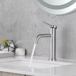 Robinet de lavabo REA Clif brush nickel low