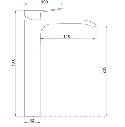 Robinet De Lavabo Rea Dart High Chrome