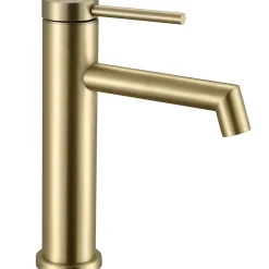 Robinet De Lavabo Rea Js-B310Bg Foss Low Brush Gold