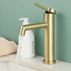 Robinet De Lavabo Rea Js-B310Bg Foss Low Brush Gold