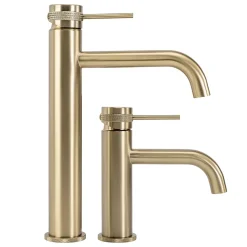 Robinet De Lavabo Rea Lungo Grip Low Brush Gold