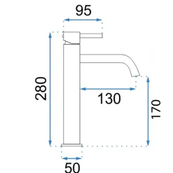 Robinet de lavabo REA Lungo white high