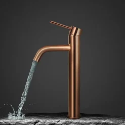 Robinet de lavabo REA Lungo rose gold high