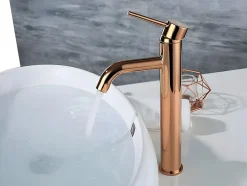 Robinet de lavabo REA Lungo rose gold high