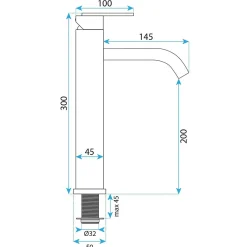 Robinet De Lavabo Rea Ontario Js-11801-1Gg High Titanium