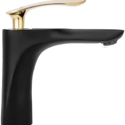 Robinet de lavabo REA Orbit black gold low