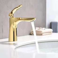 Robinet de lavabo REA Orbit gold low