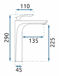 Robinet de lavabo REA Orbit chrome high