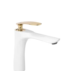 Robinet de lavabo REA Orbit white gold low