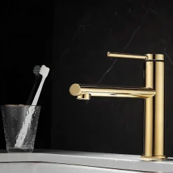 Robinet de lavabo REA Oval gold low