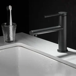 Robinet de lavabo REA Oval black low
