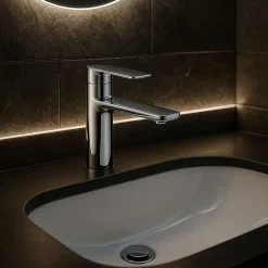 Robinet de lavabo REA Storm chrome low
