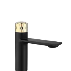 Robinet de lavabo REA Storm black gold low