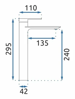 Robinet de lavabo REA Storm gold high