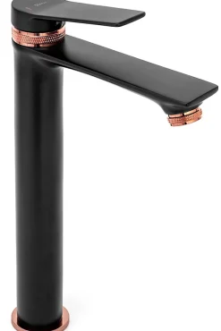 Robinet de lavabo REA Viral black rose gold high