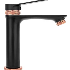 Robinet de lavabo REA Viral black rose gold low