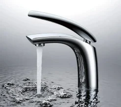 Robinet de lavabo sur plage B0625-3 en laiton chromé collection Erymanthe