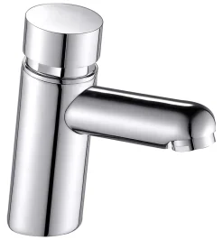 Robinet de lave-mains eau froide chromé Edouard Rousseau Temporise push
