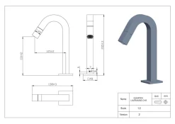 Robinet de lave-mains noir Essebagno Quartos