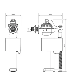 Robinet flotteur à ouverture différé 3/8