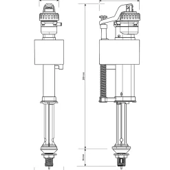 Robinet flotteur bas à ouverture différé 3/8