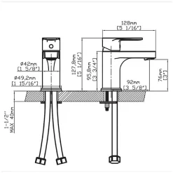 Robinet lave-mains - Mitigeur eau chaude et eau froide GRIFO