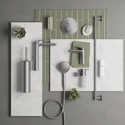 Robinet lave-mains eau froide DURAVIT Wave inox brossé