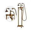 Robinet melangeur sur colonnes retro pour baignoire FLORINA or ancien