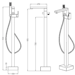 Robinet mitigeur baignoire sur pied MENTO