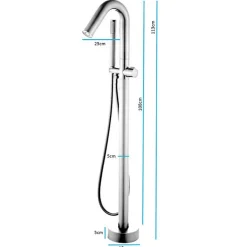 Robinet mitigeur baindouche sur pied PILOS chrome