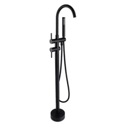 Robinet mitigeur baindouche sur pied CALGARY noir mat