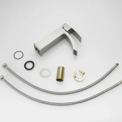 Robinet mitigeur bec cascade LERIO chrome brossé - Saniverre